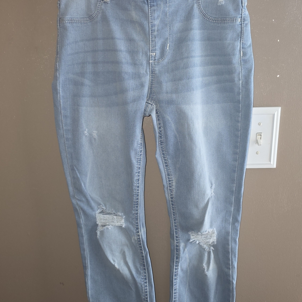 Light Blue Distressed Women Jeans